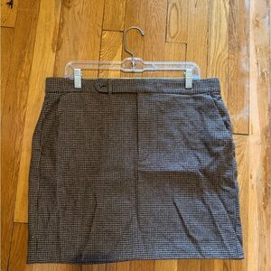 Polo Ralph Lauren Brown and Cream Mini Skirt